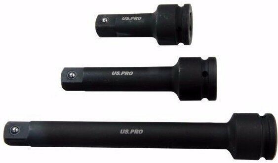US PRO 3PCS 3/4" DRIVE IMPACT EXTENSION BARS 4" - 6" - 10"
