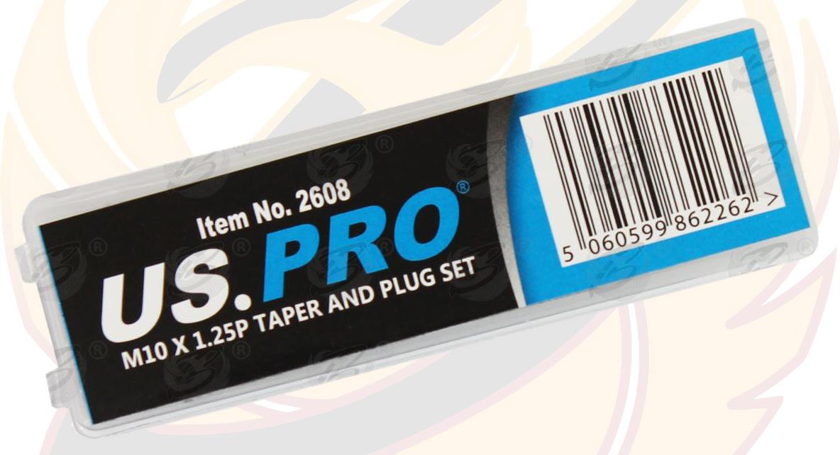 US Pro M10 x 1.25P Taper & Plug Set  2608