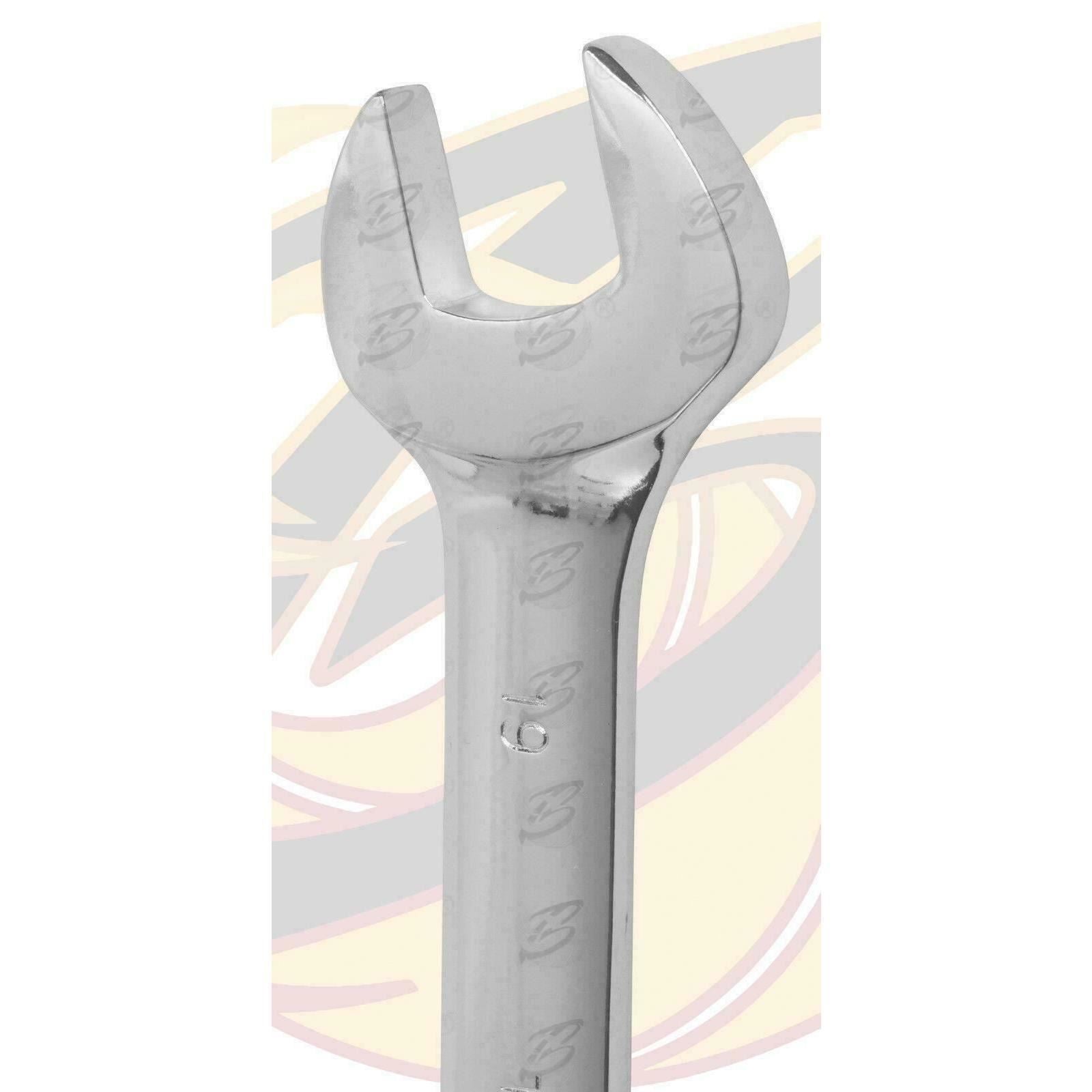 US PRO 12PCS COMBINATION STUBBY FLEXIBLE RATCHET SPANNER SET 8MM - 19MM