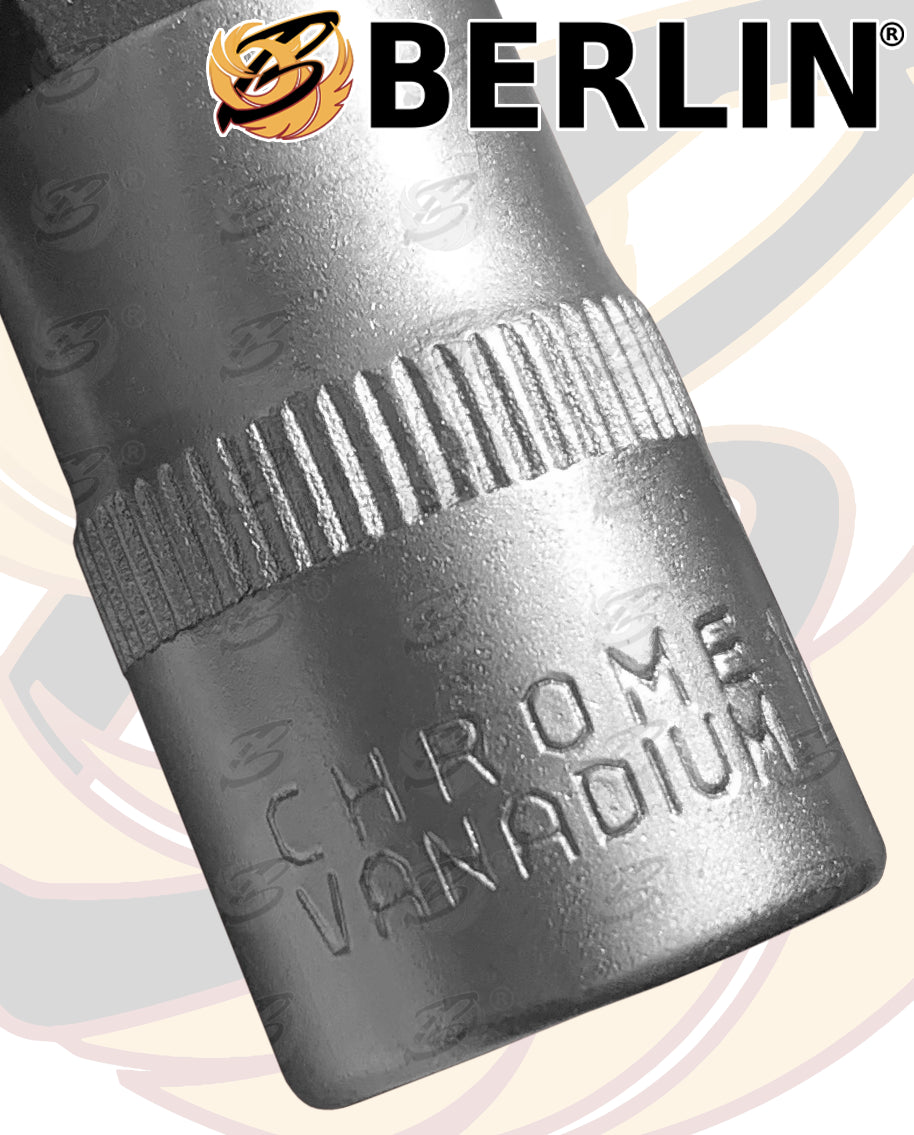 BERLIN 8PCS 1/4" & 3/8" DRIVE SPLINE BIT SOCKETS M4 - M16