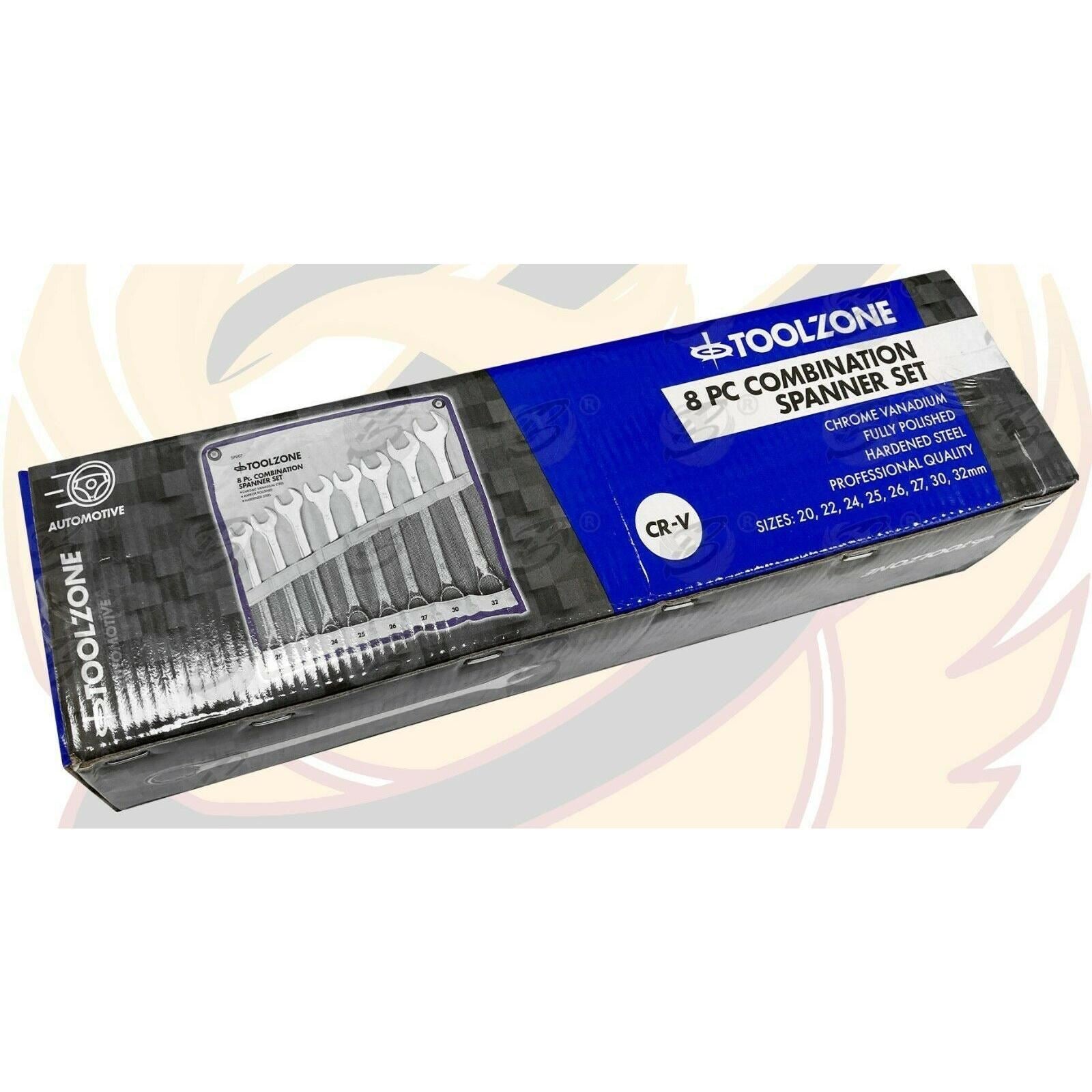 TOOLZONE 8PCS JUMBO COMBINATION SPANNER SET 22MM - 32MM