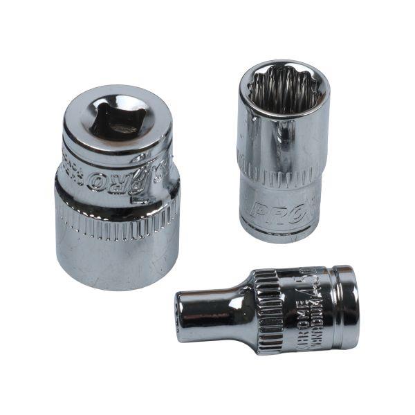 US Pro 13 Piece 1/4" Drive 12 Point Shallow Sockets 4mm - 14mm  7613