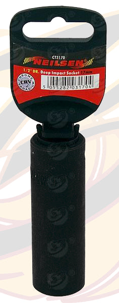 NEILSEN 17MM 1/2" DRIVE 6 POINT DEEP IMPACT SOCKET ( SINGLE )
