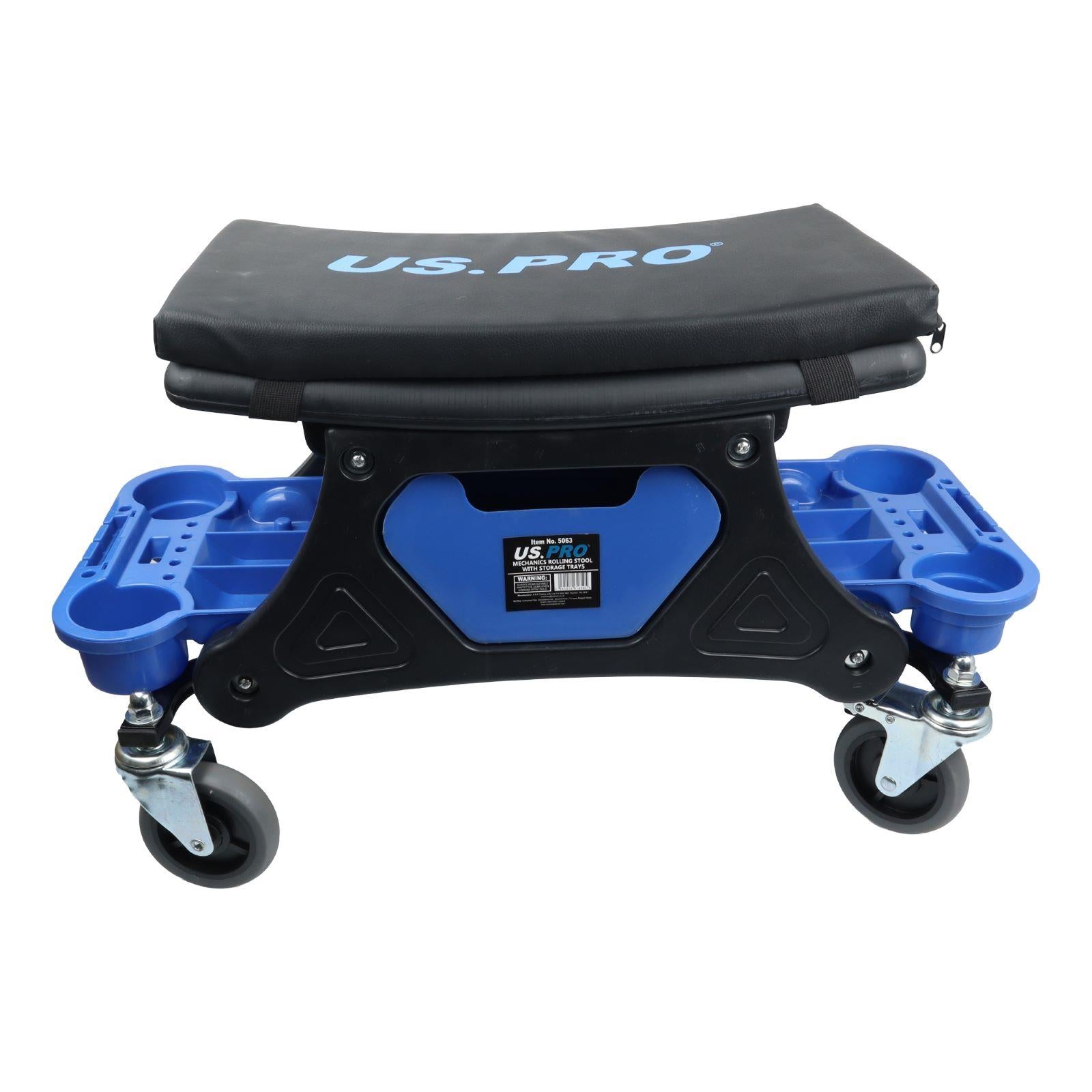 Us Pro Mechanics Rolling Stool with Storage Trays  5063