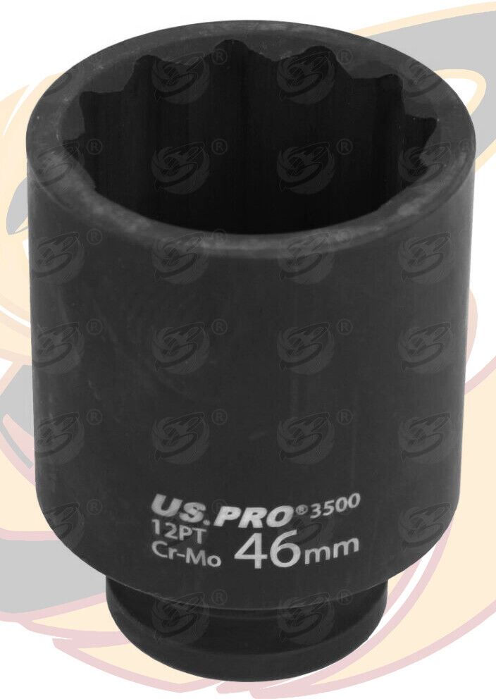 US PRO 46MM 1/2" DRIVE 12 POINT DEEP IMPACT SOCKET ( 85MM LONG ) ( SINGLE )