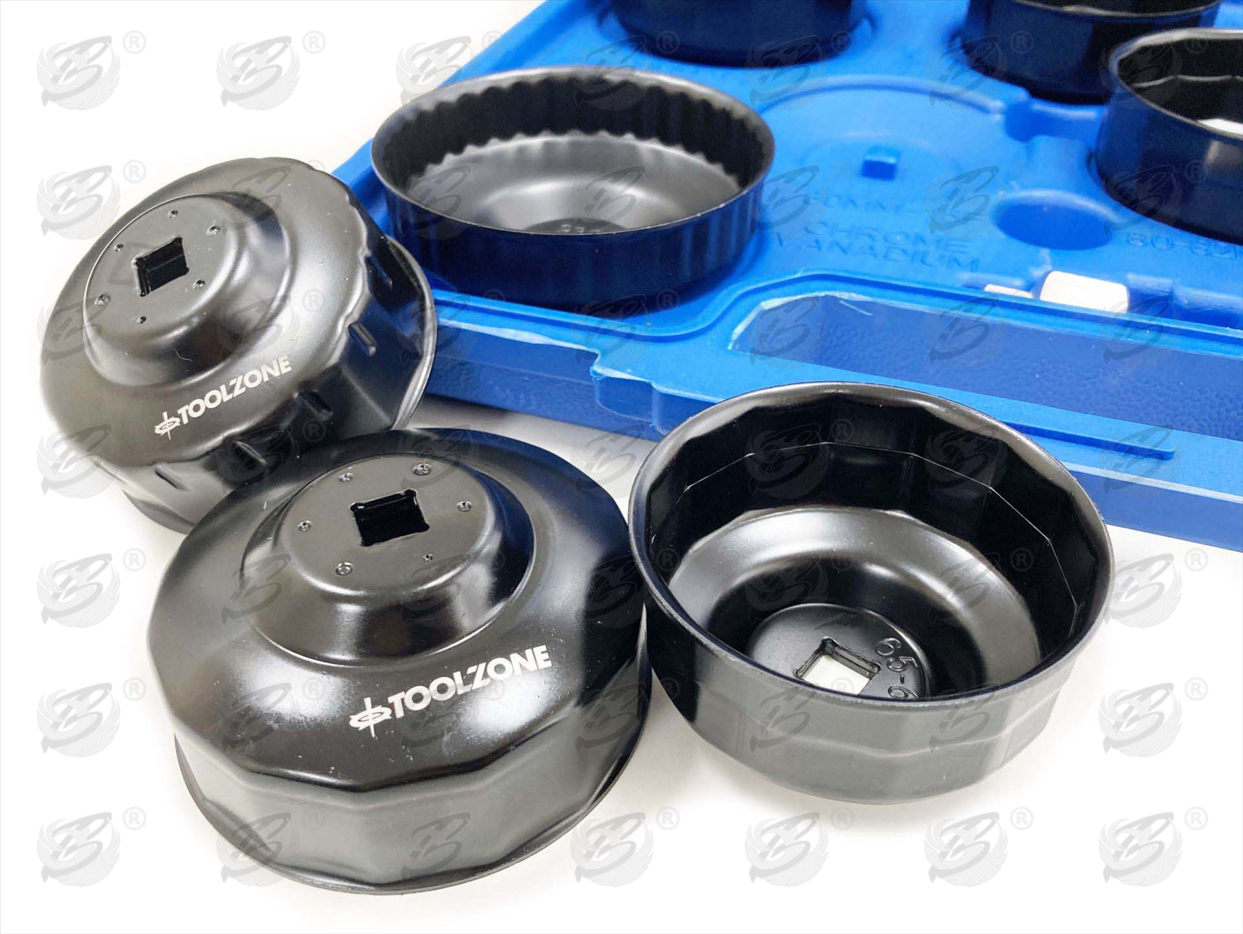 TOOLZONE 15PCS 3/8" DRIVE "CUP TYPE" OIL FILTER SOCKETS ( 65MM - 100M )