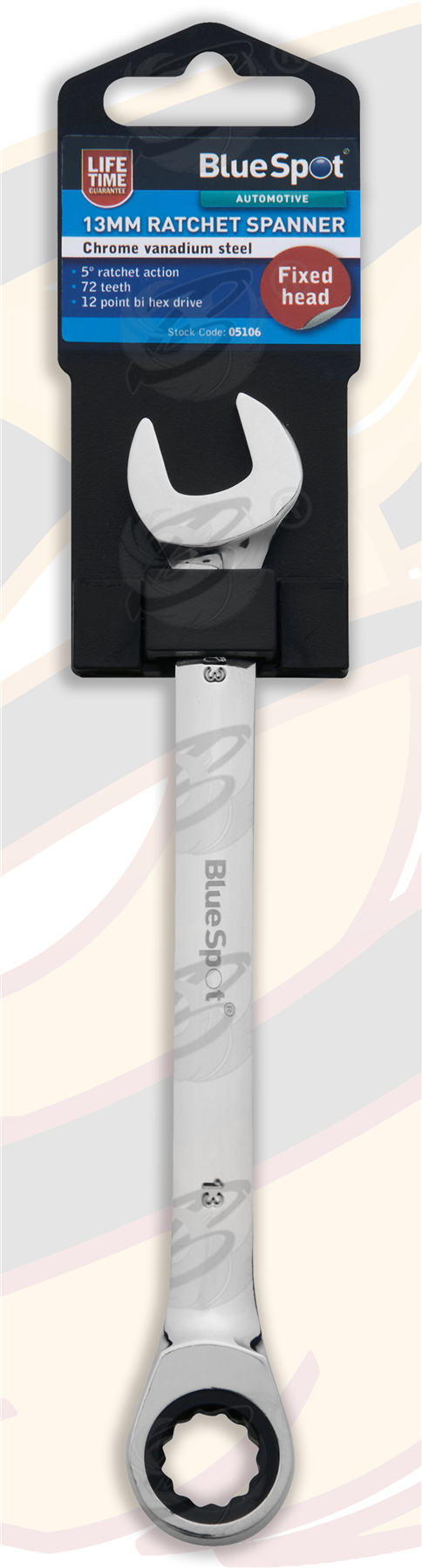 BlueSpot 13mm 72 Tooth Ratchet Spanner ( Single ) 05106