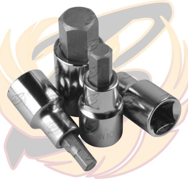 BERGEN 10PCS 1/2" DRIVE HEX BIT SOCKETS H4 - H19
