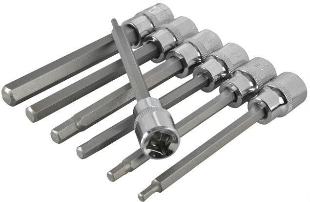 US Pro 7 Piece 3/8" Drive Extra Long Hex Bit Sockets H3 - H10  1399