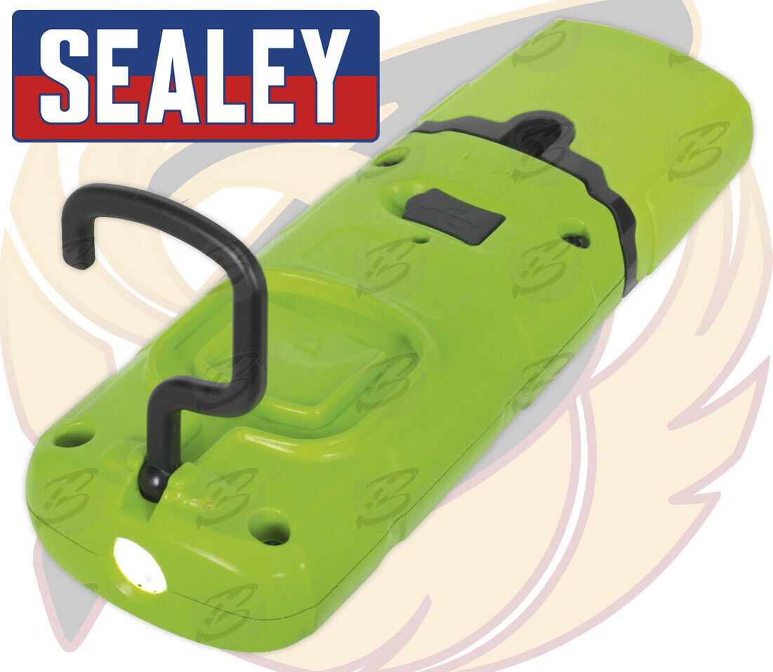 SEALEY RECHARGEABLE COB LED LI - ION WORK LIGHT ( GREEN )