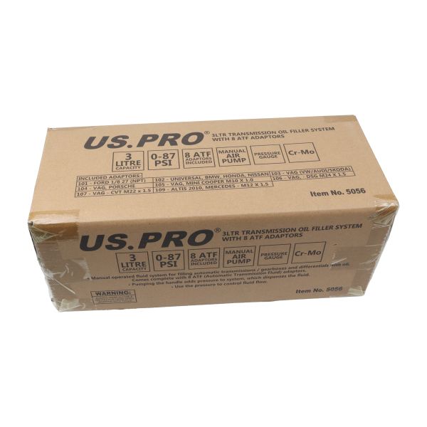 US Pro 3Ltr Transmission Oil Filler System With 8 Atf Adaptors  5056