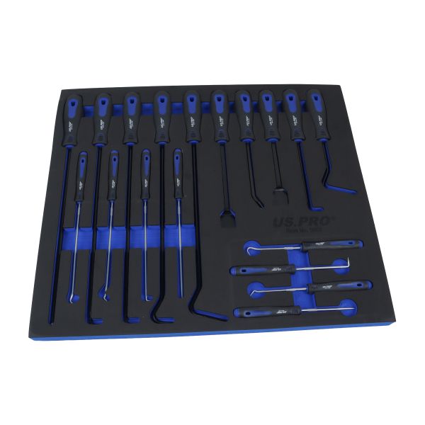 US Pro 18 Piece Pick & Hook Set In Eva Tray  5062