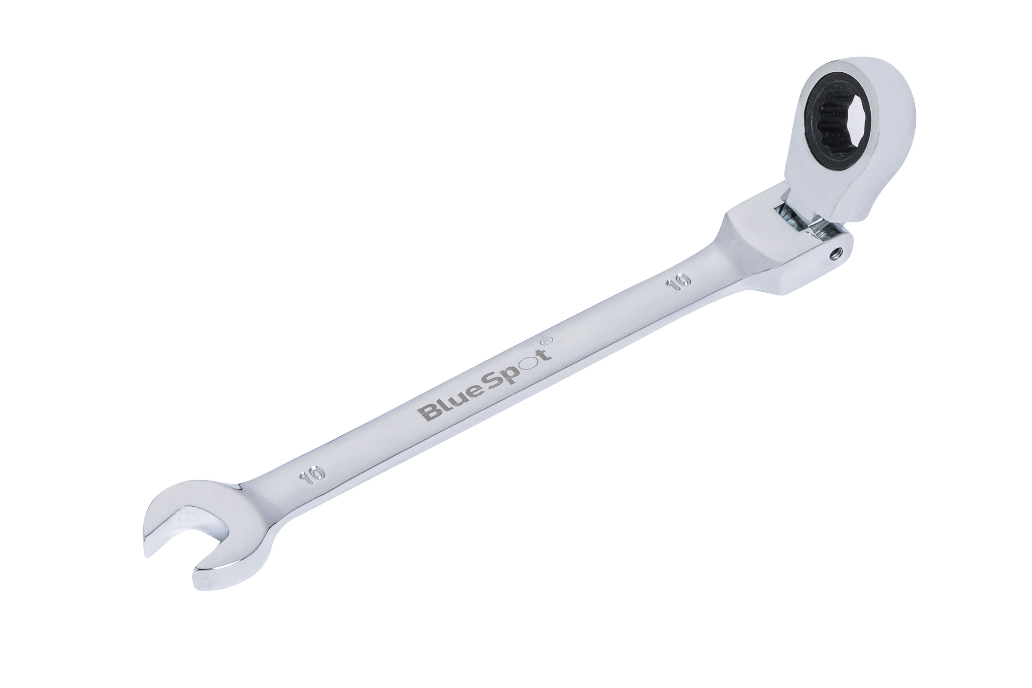 BlueSpot 10mm Chrome Vanadium Ratchet Spanner Flexible Head (180°) ( Single ) With A Manufacturers LifeTime Guarantee 05102