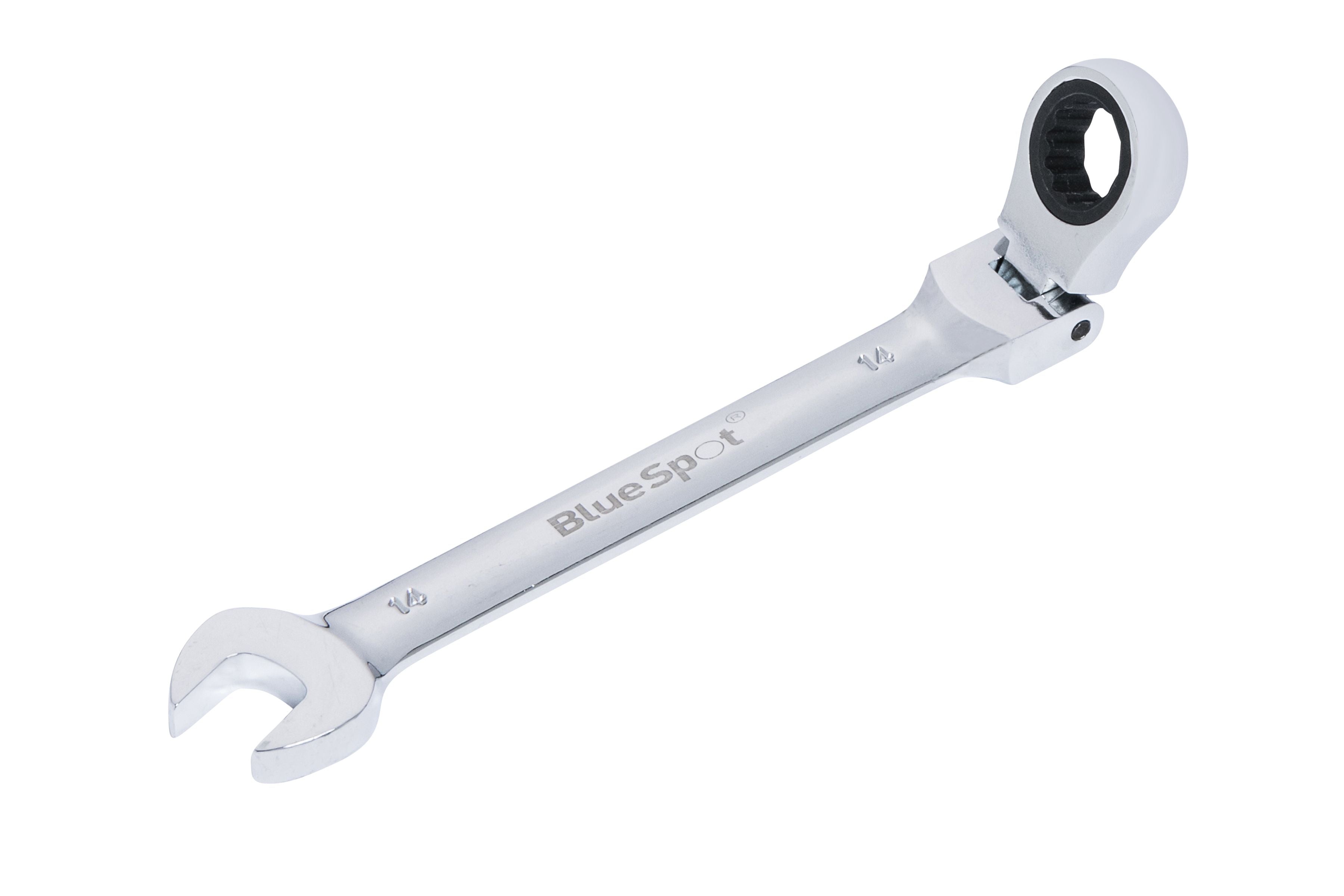 BlueSpot 14mm Chrome Vanadium Ratchet Spanner Flexible Head (180°) ( Single ) With A Manufacturers LifeTime Guarantee 05109