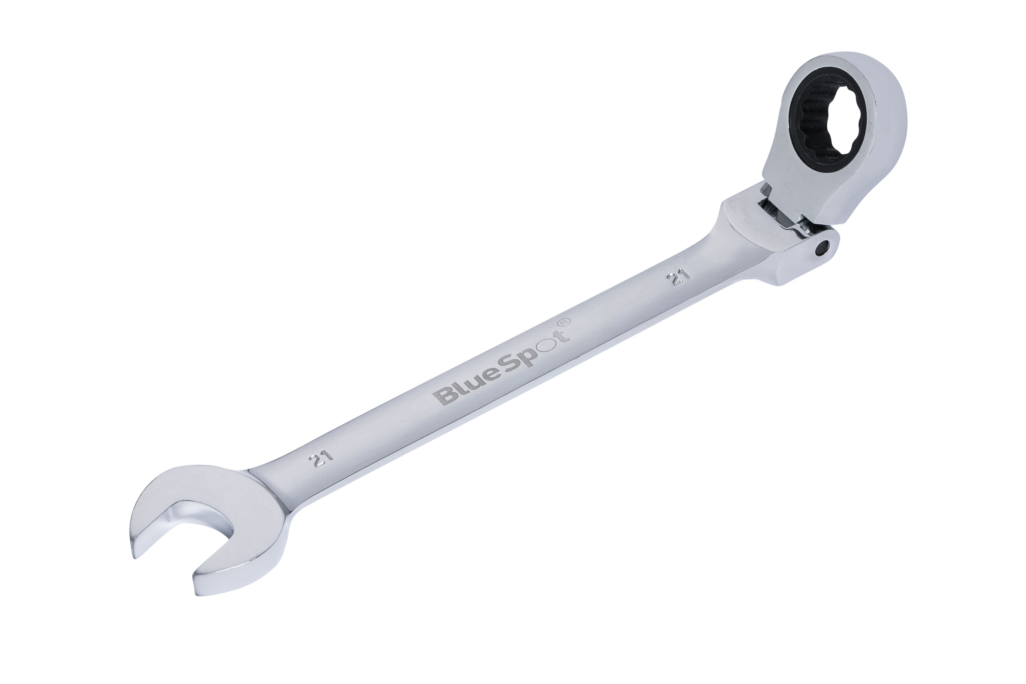 BlueSpot 21mm Chrome Vanadium Ratchet Spanner Flexible Head (180°) With A Manufacturers LifeTime Guarantee 05117