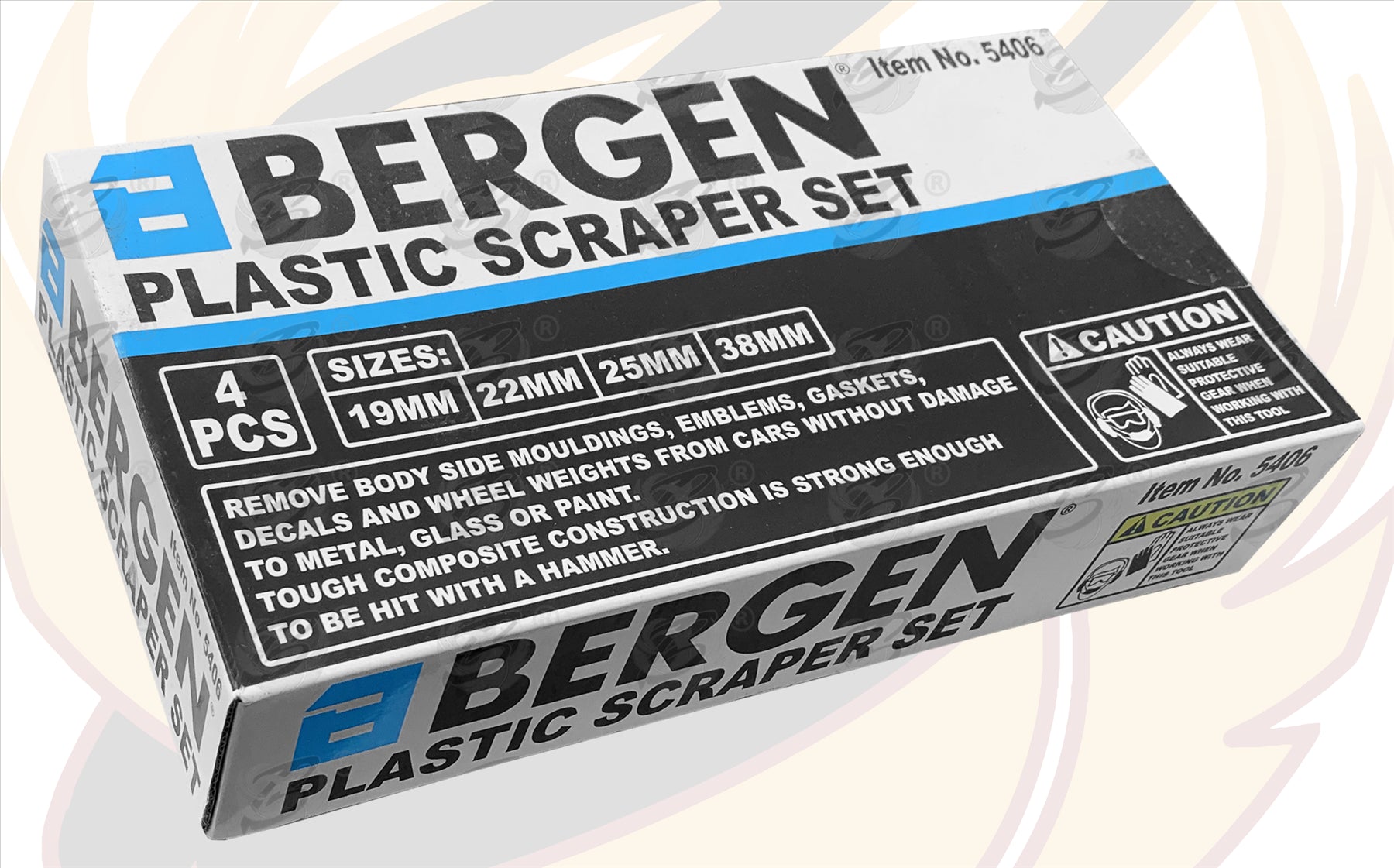 BERGEN 4PCS PLASTIC SCRAPER SET