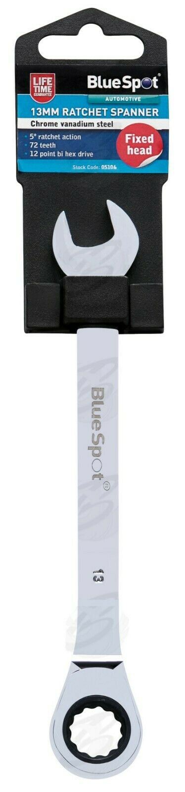 BLUESPOT 13MM 72 TOOTH RATCHET SPANNER