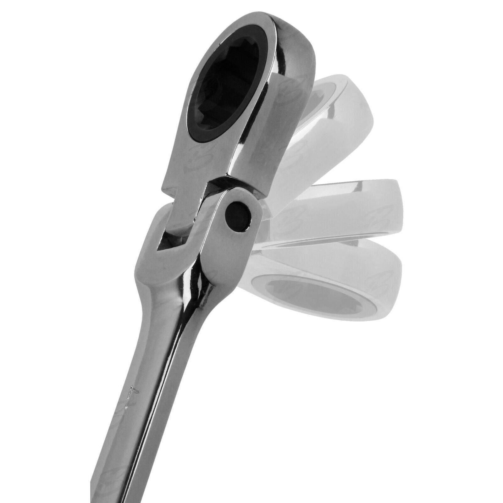 Toolzone 8 Piece Combination Flexible Ratchet Spanner Set 8mm - 19mm ( SP128 )