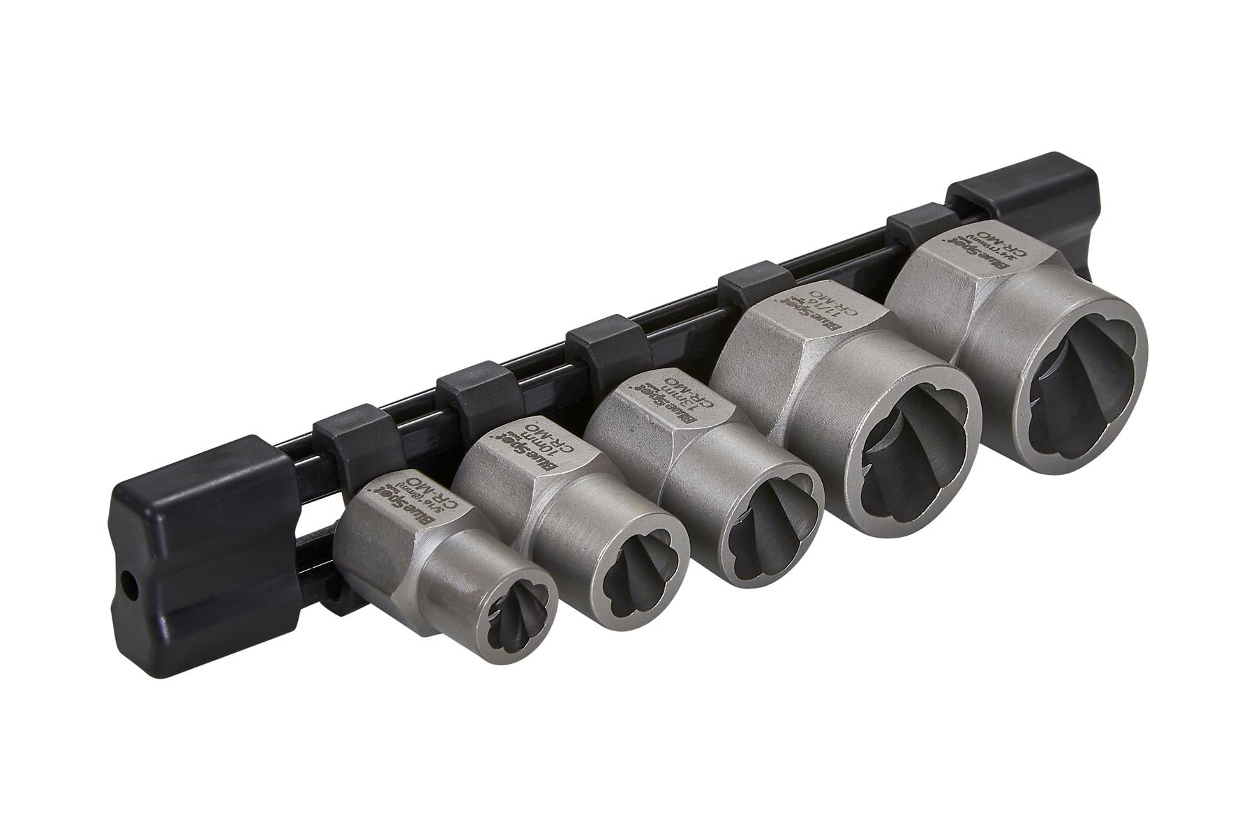 BlueSpot 5 PCE 3/8" Metric & SAE Spiral Bolt Extractor Set (8-19mm)(5/16"-3/4")  01615