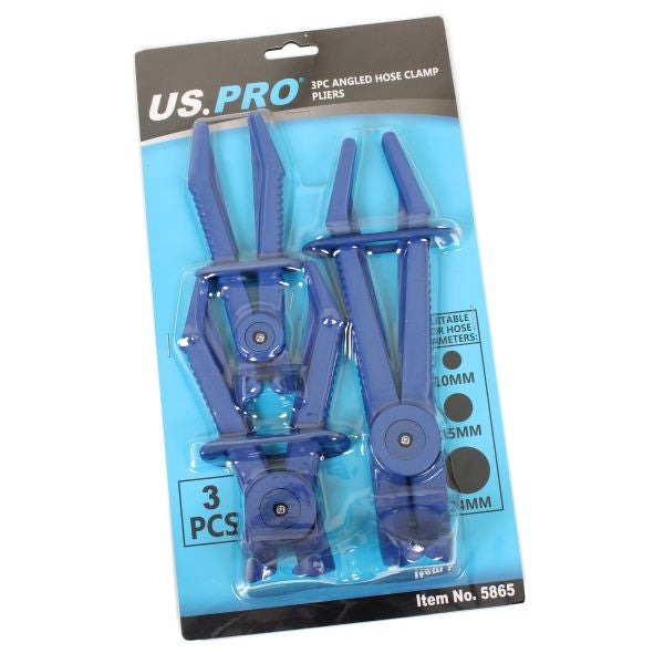 US Pro 3 Piece Angled Hose Clamp Plier  5865