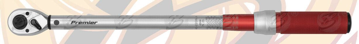 SEALEY 1/2" DRIVE CALIBRATED TORQUE WRENCH MICROMETER STYLE 40Nm - 220Nm