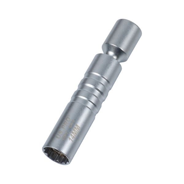 US Pro 14mm 12 Point Thin Wall Swivel Magnetic Spark Plug Socket 3/8" Drive  5939