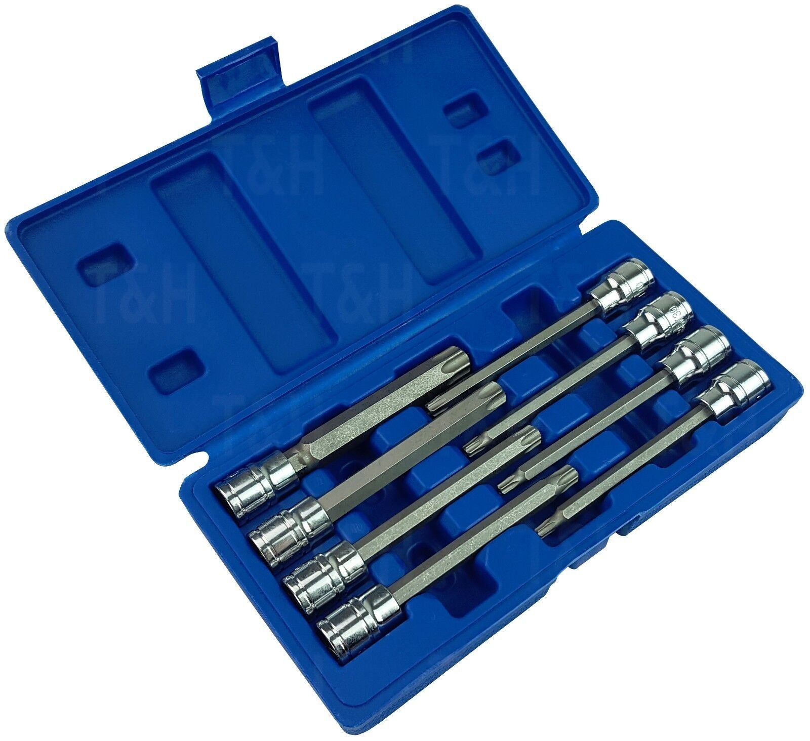 US Pro 8 Piece 3/8" Drive Extra Long Tamperproof Torx Bit Sockets T25 - T60  1373