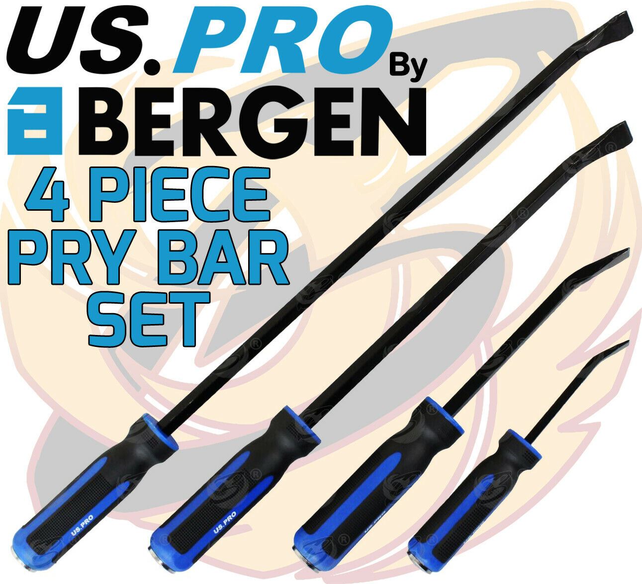 US PRO 4PCS HEAVY DUTY PRY BAR SET