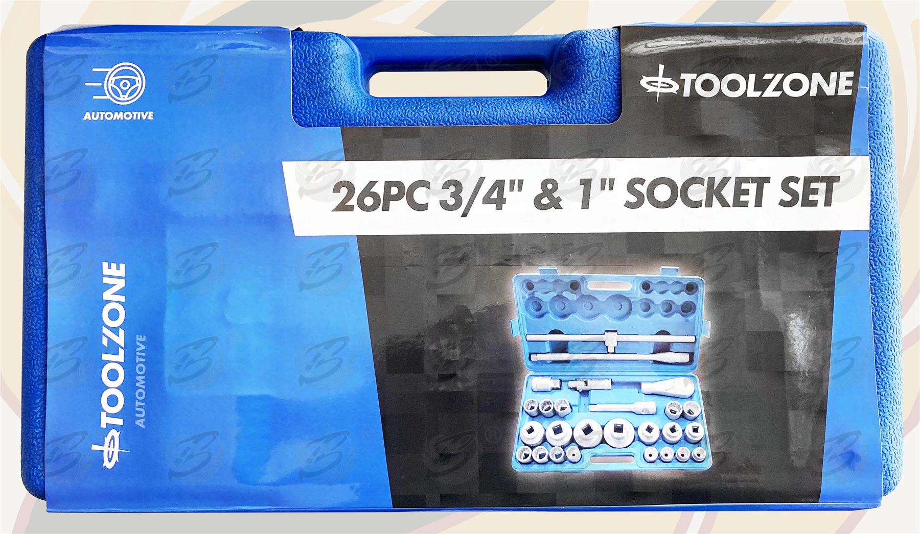 Toolzone 26 Piece 3/4" & 1" Drive 12 Point Socket Set 21mm - 65mm ( SS301 )