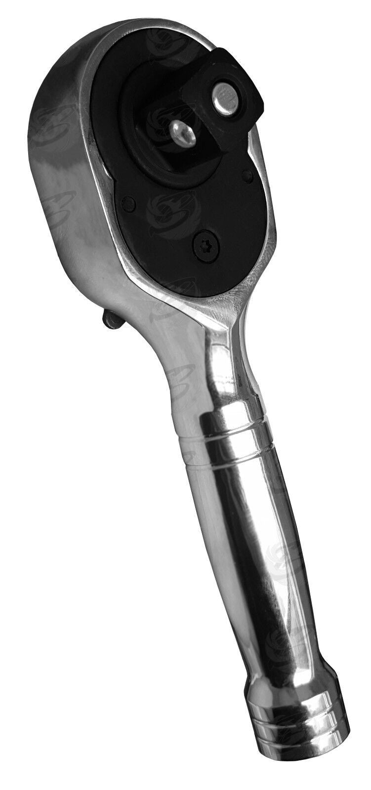 Toolzone 3 Piece 72 Tooth Stubby Ratchet Handle Set 1/4" & 3/8" & 1/2" Drive SS015