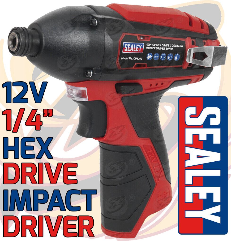 Sealey 12V Cordless Combo Kit ( Drill - Ratchet Wrench - Reciprocating Saw - Impact Driver ) ( CP1200COMBO3 )