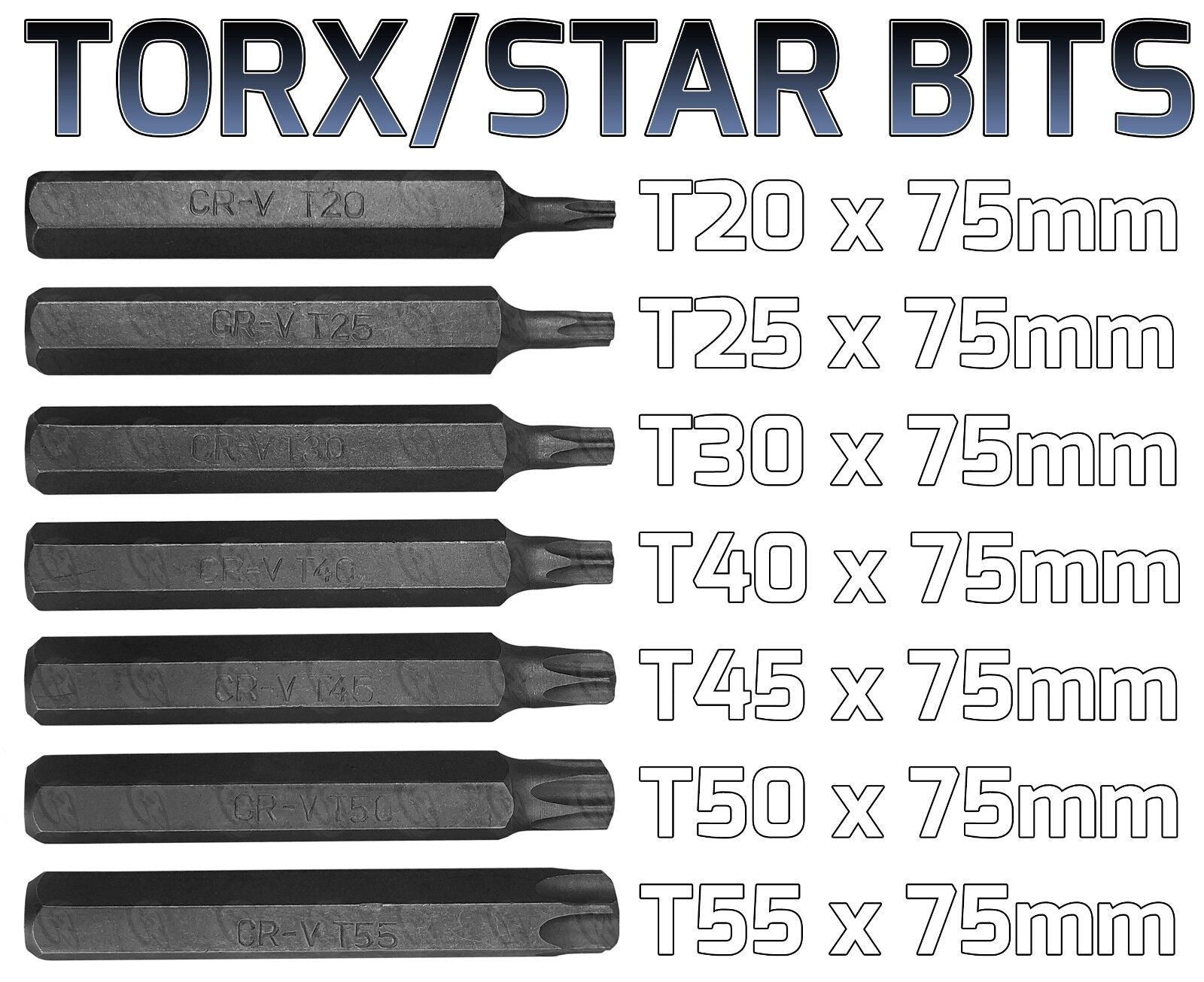 Toolzone 40 Piece Hex - Torx - Spline Bit Sockets ( SD140 )
