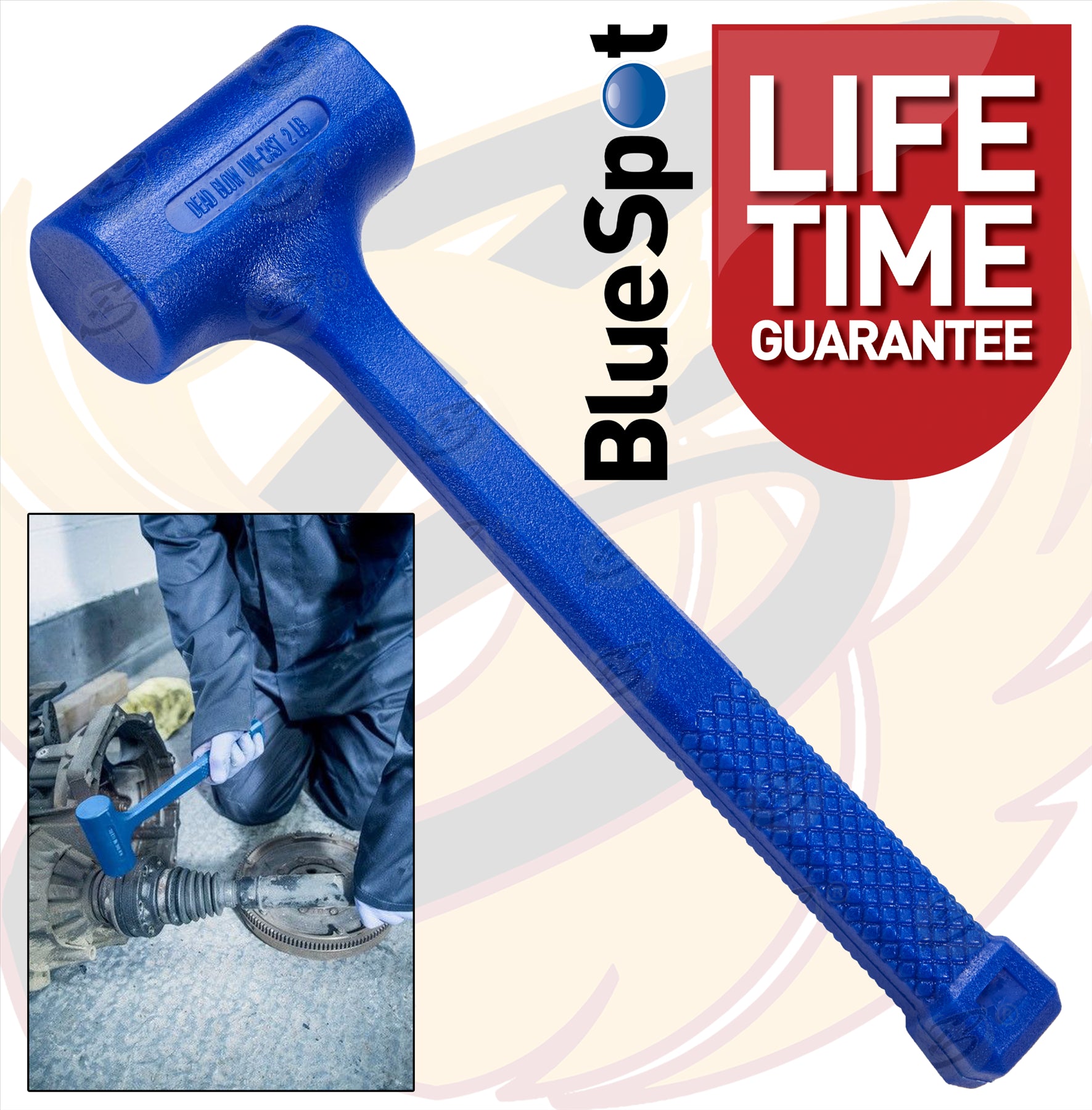 BLUESPOT 900G (2LB) DEAD BLOW HAMMER