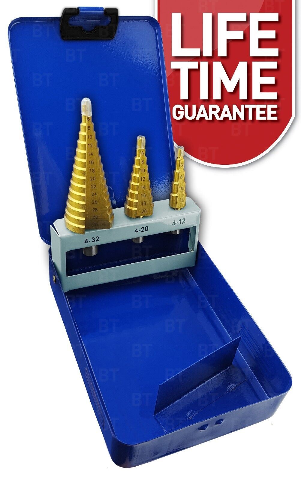 BlueSpot 3 Piece HSS Titanium Coated Step Drills 4mm - 32mm ( 20504 )