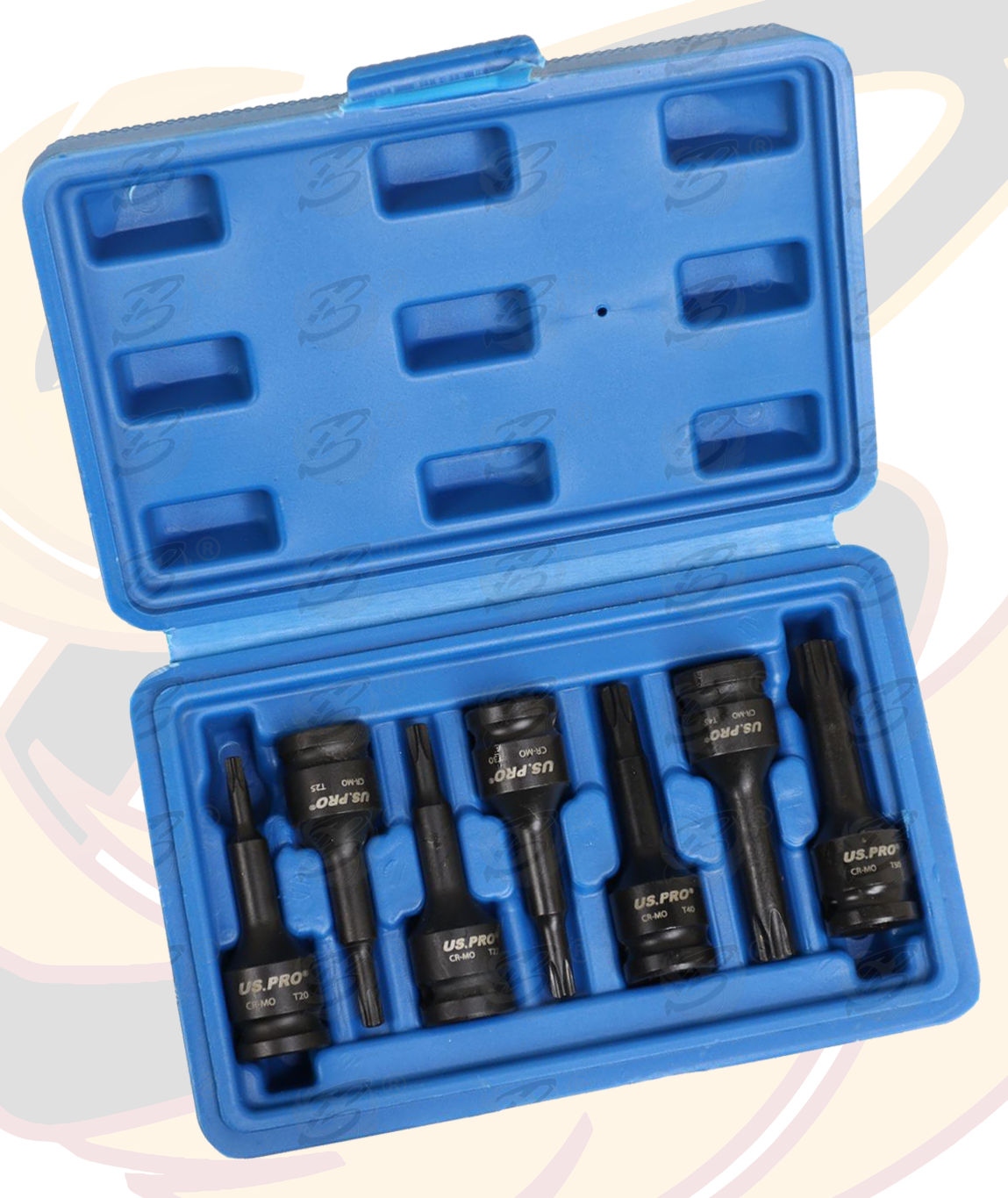 US Pro 7 Piece 3/8" Drive Impact Torx Bit Sockets T20 - T50  3990