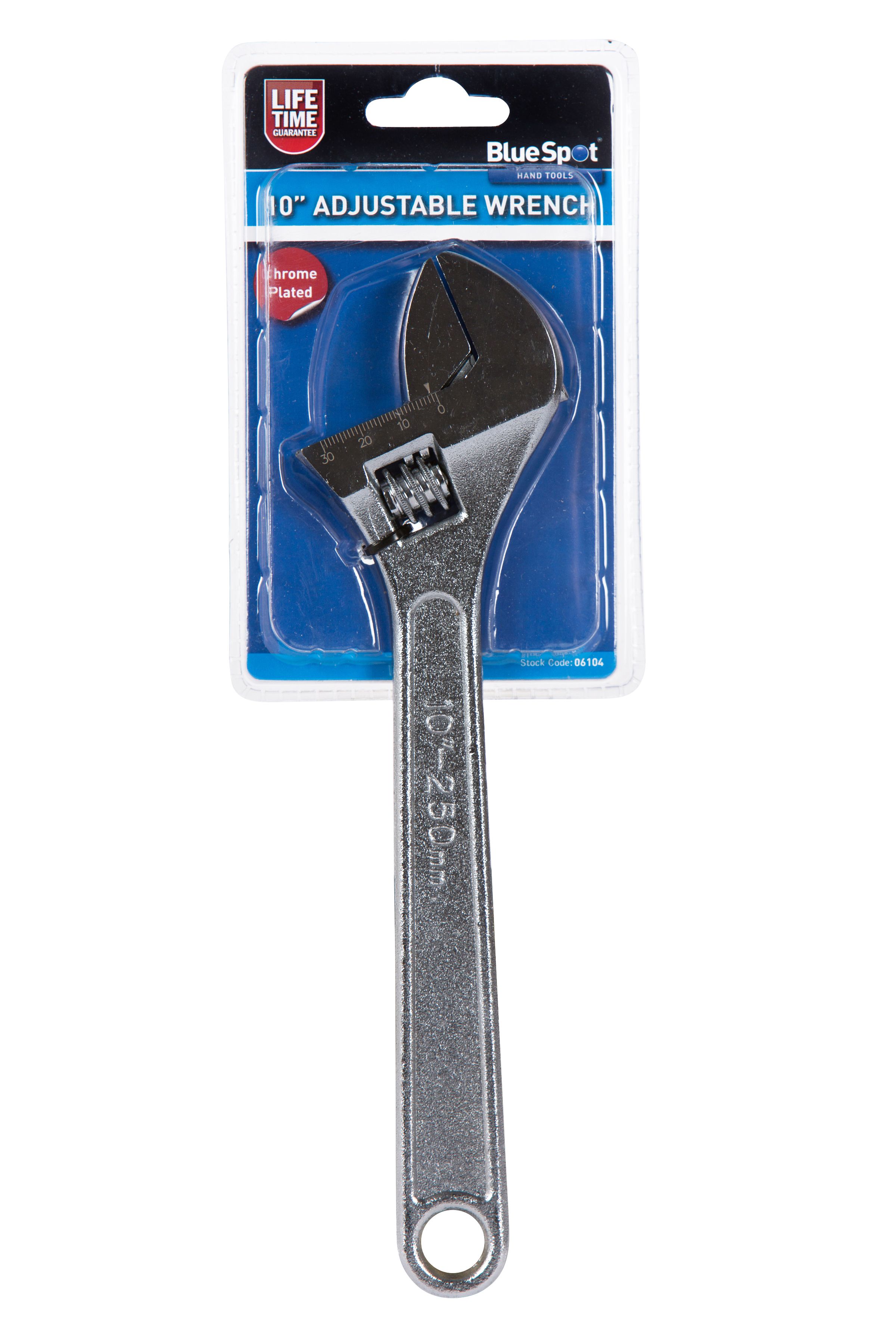 BlueSpot 250mm (10") Adjustable Wrench With A Manufacturers LifeTime Guarantee 06104