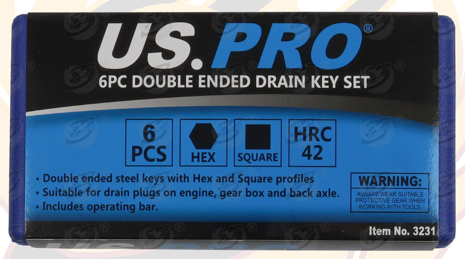 NEILSEN 16L OIL DRAIN PAN & US PRO 5PCS DRAIN PLUG KEY SET