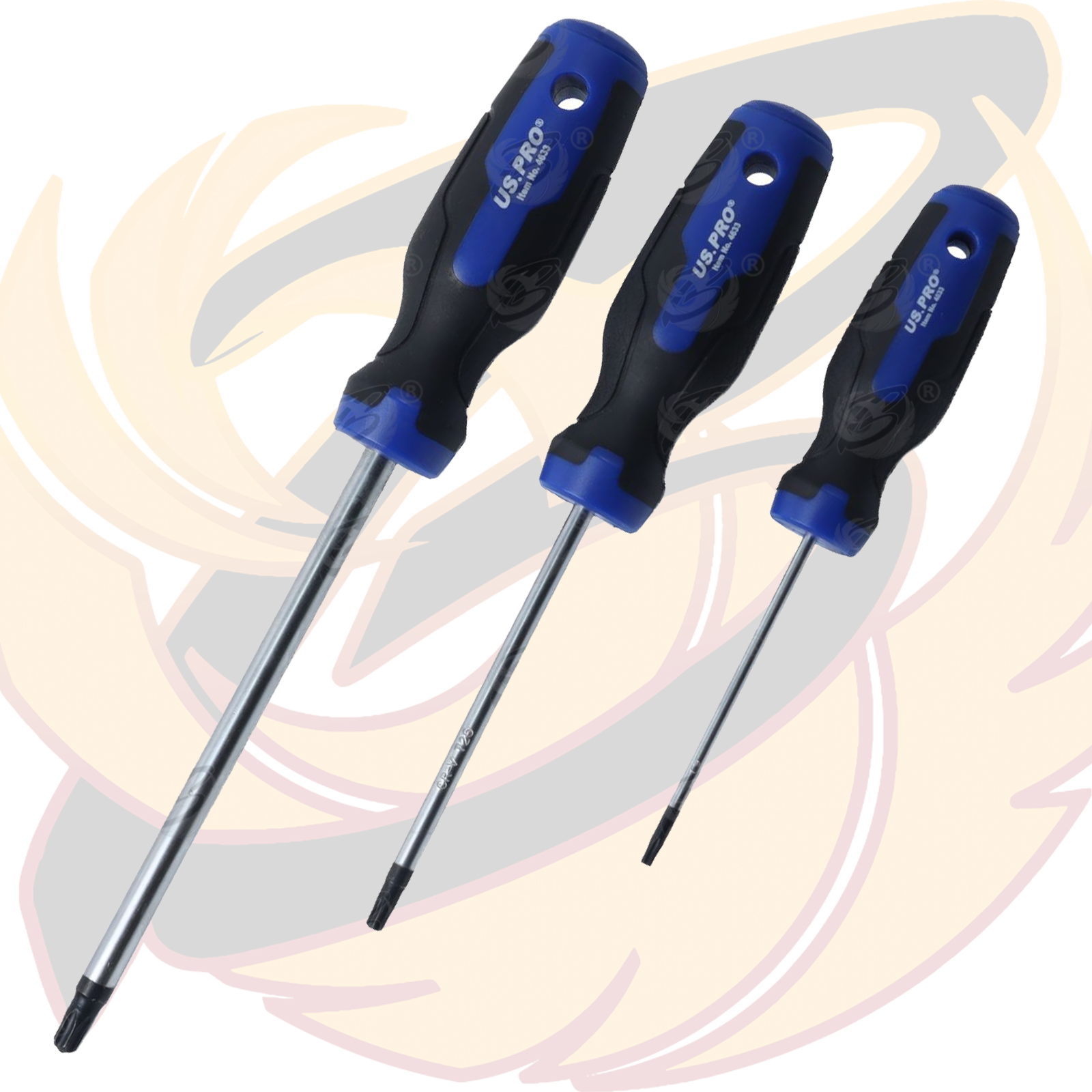 US Pro 12 Piece Star Screwdriver Set T6 - T45 ( 4633 )