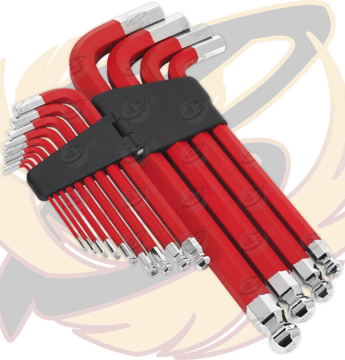 Sealey Jumbo Magnetic Anti Slip Hex Keys H2 - H19 ( AK7187 )