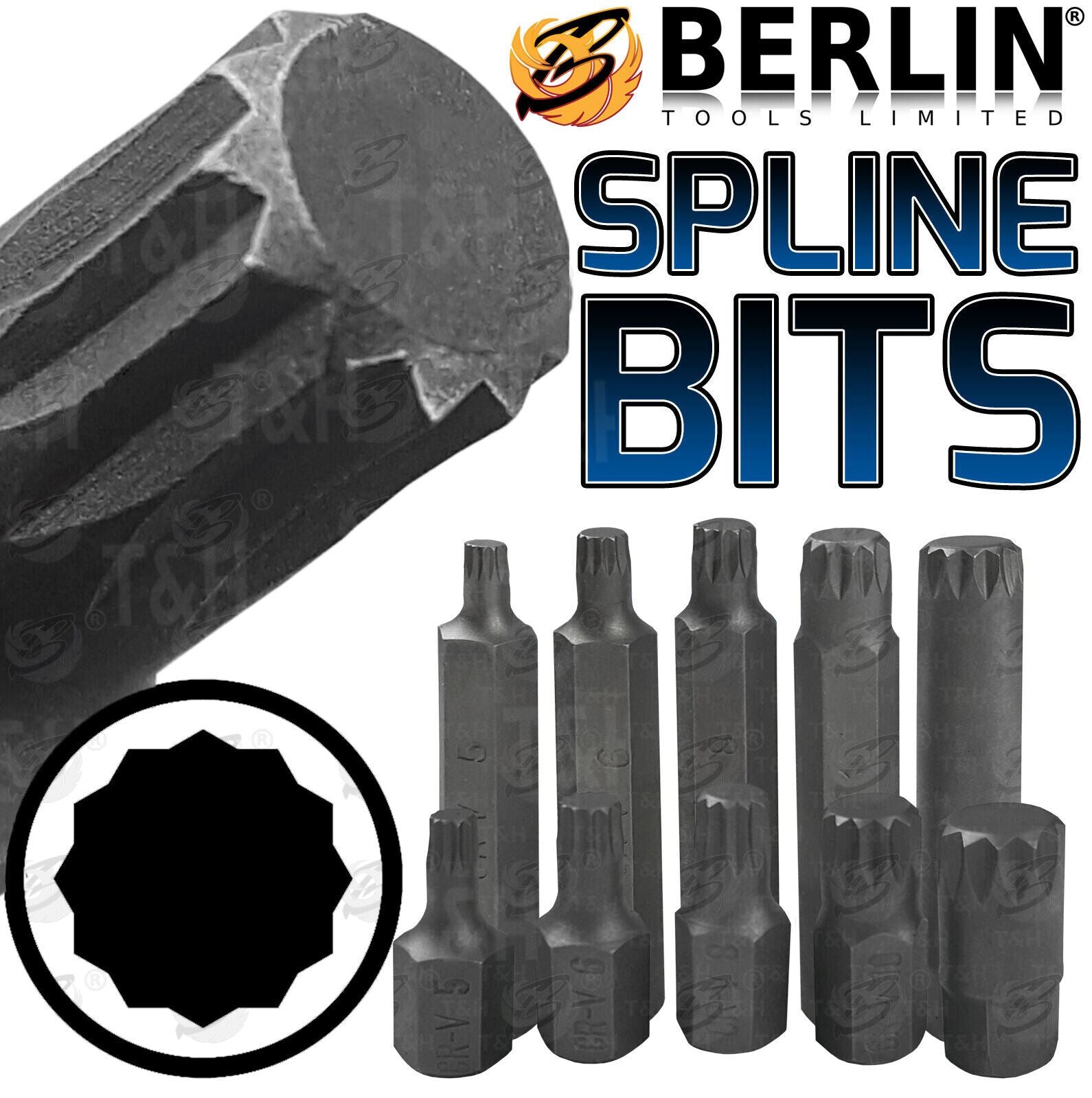 BlueSpot 40 Piece Hex - Torx - Spline Bit Sockets 01517