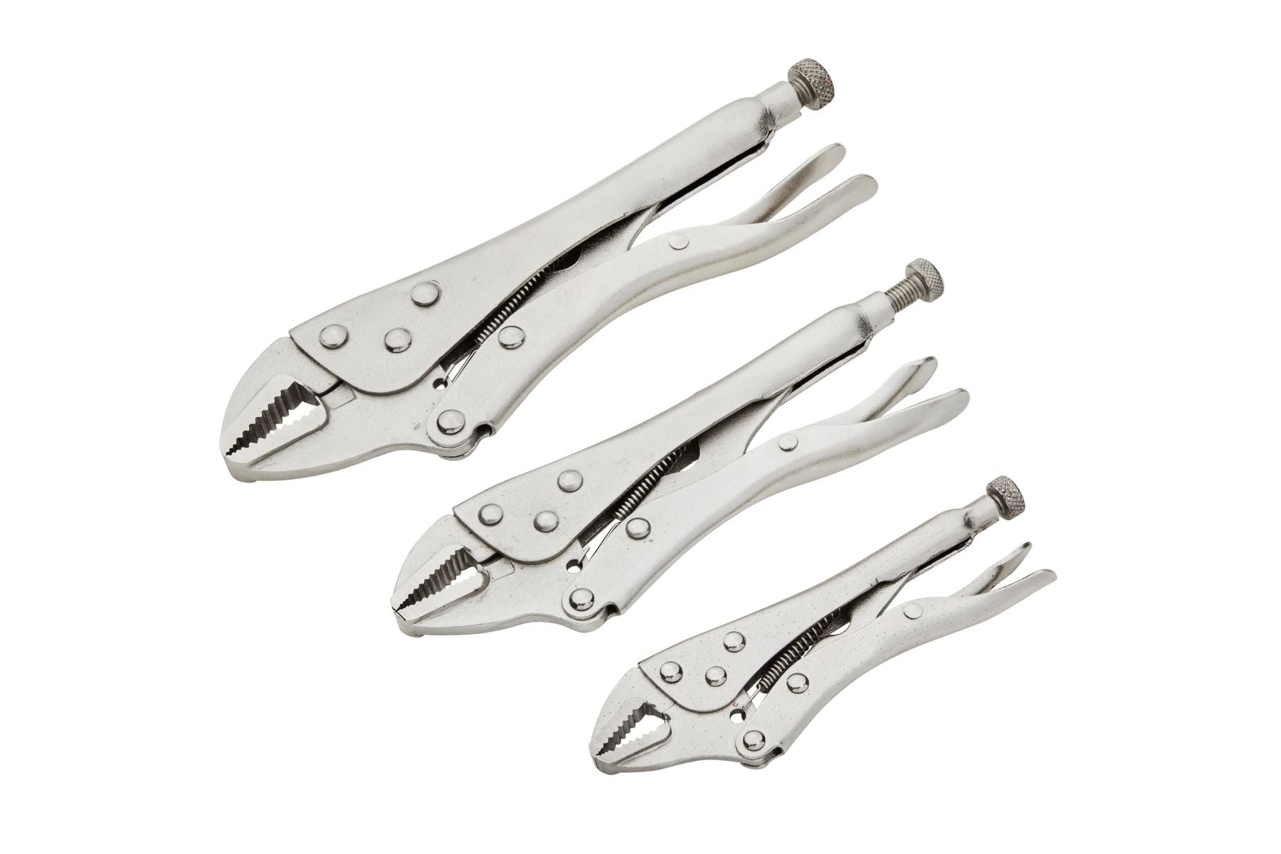 BlueSpot 3 Piece Straight Jaw Locking Pliers In Wallet (5" - 7" - 10") ( 06520 )