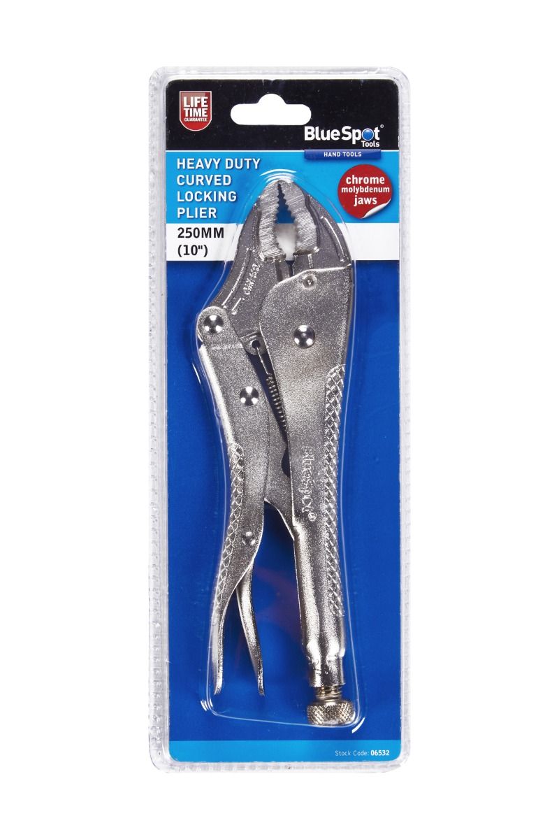 BlueSpot 250mm (10") Heavy Duty Curved Locking Plier ( 06532 )