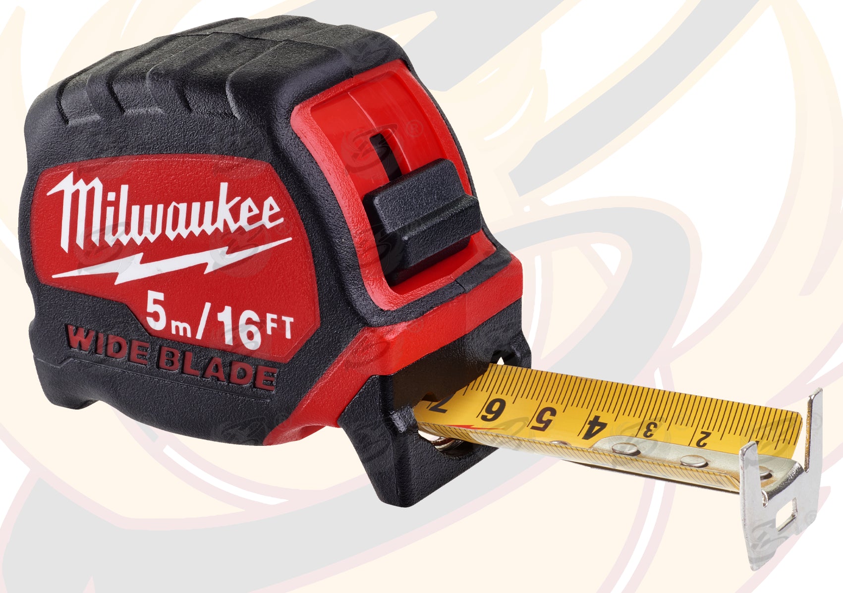 MILWAUKEE 5M ( 16FT ) 33MM EXTRA WIDE NYLON BLADE PREMIUM TAPE MEASURE