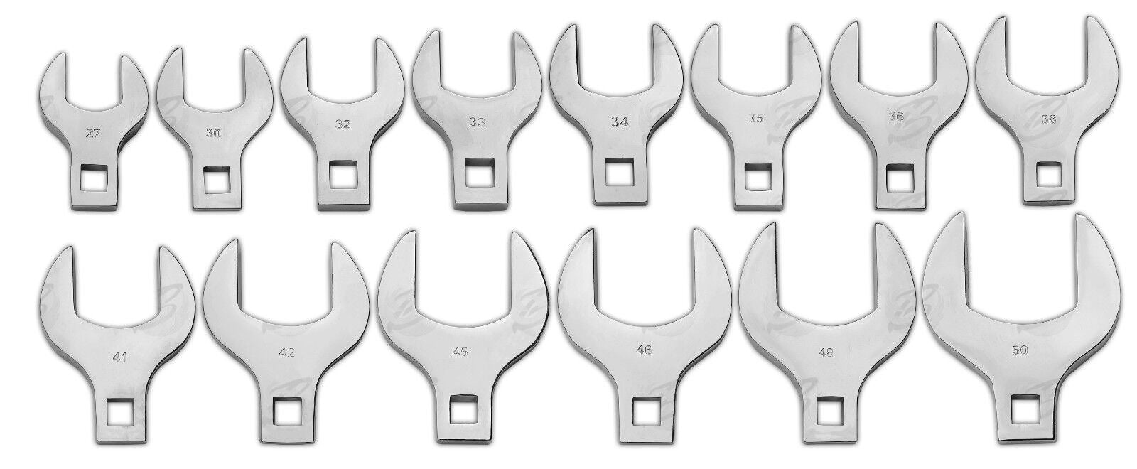Toolzone 14 Piece 1/2" Drive Jumbo Crowfoot Spanners 27mm - 50mm SP140