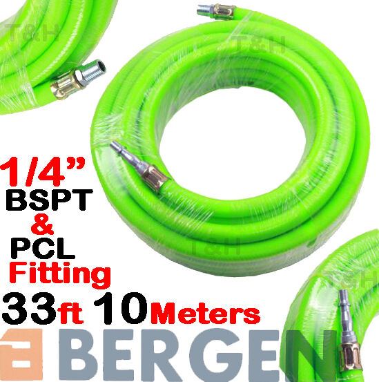 US PRO 10M ( 33FT ) 1/4" BSPT AIR LINE HOSE