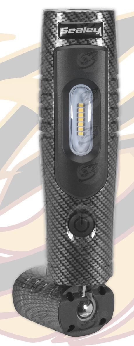 SEALEY RECHARGEABLE SMD LED LI - ION WORK LIGHT ( CARBON FIBRE )