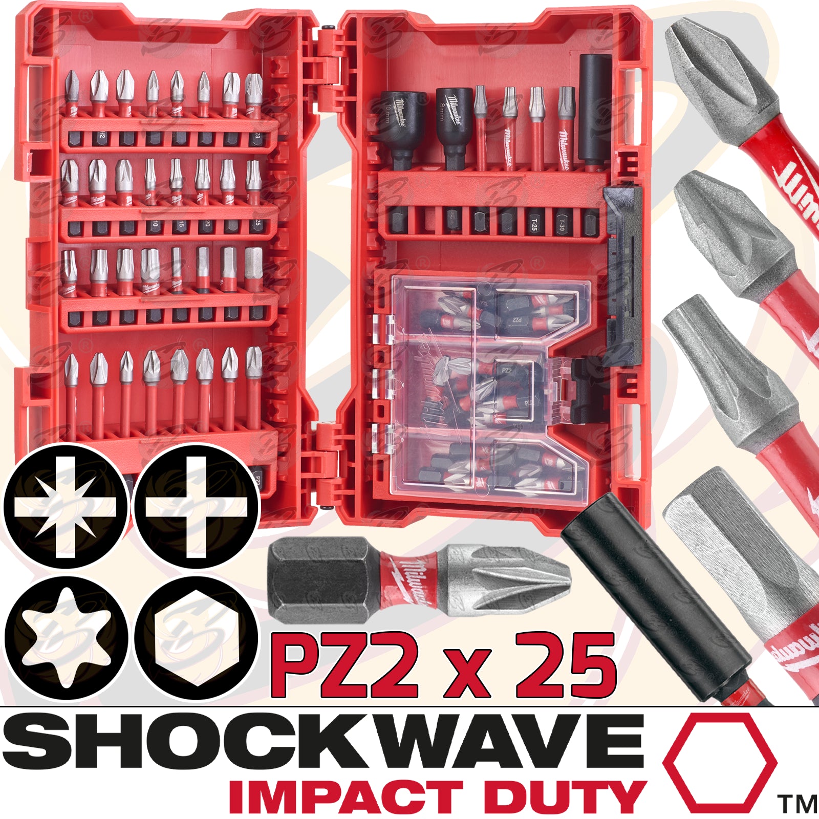 MILWAUKEE 70PCS IMPACT DRILL / DRIVER BIT SET ( SHOCKWAVE IMPACT DUTY )