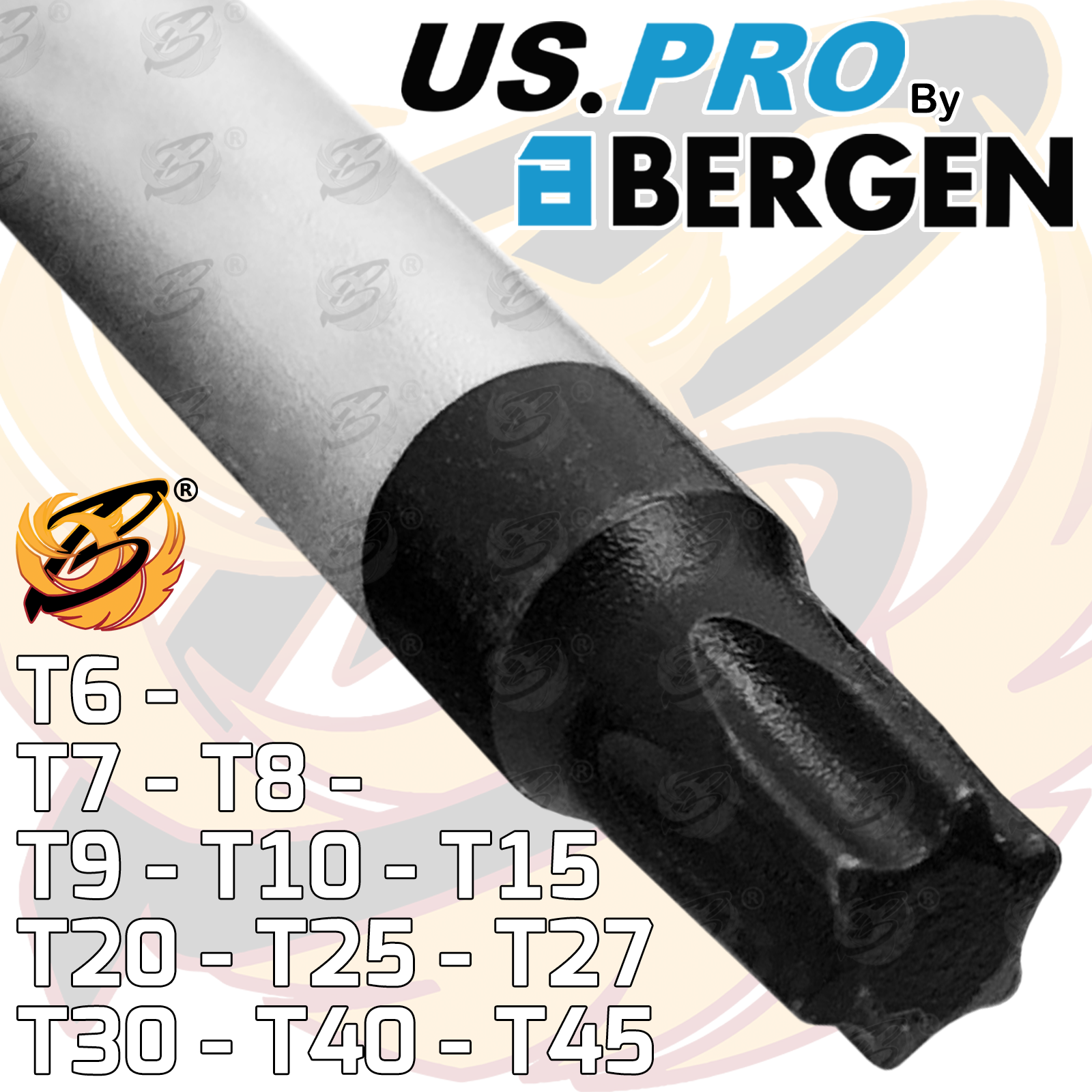 US Pro 12 Piece Star Screwdriver Set T6 - T45 ( 4633 )