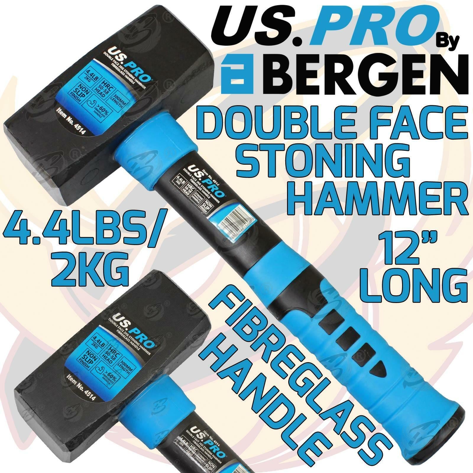 US PRO 2KG 12" LONG FIBREGLASS STONING HAMMER