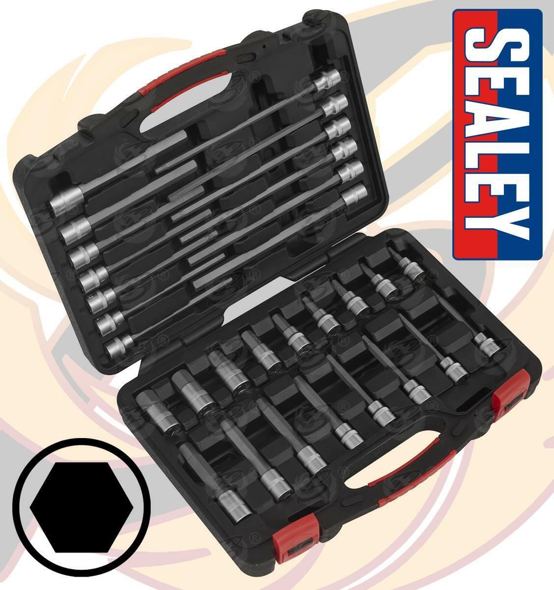 SEALEY 30PCS 3/8" DRIVE HEX BIT SOCKETS H5 - H19